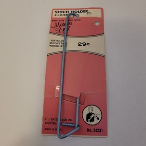Marcia Lynn Stitch Holder Aluminum 4.5" #24231 Vintage Knitting USA